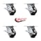 Service Caster 4 Inch Heavy Duty Glass Filled Nylon Caster Set with Roller Bearings and Brakes SCC-35S420-GFNR-SLB-4 - alternate 2